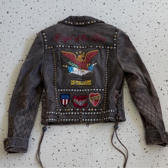 Double D Ranch heritage collection
Land of the free biker motorcycle jacket NWOT - Picture 12 of 12